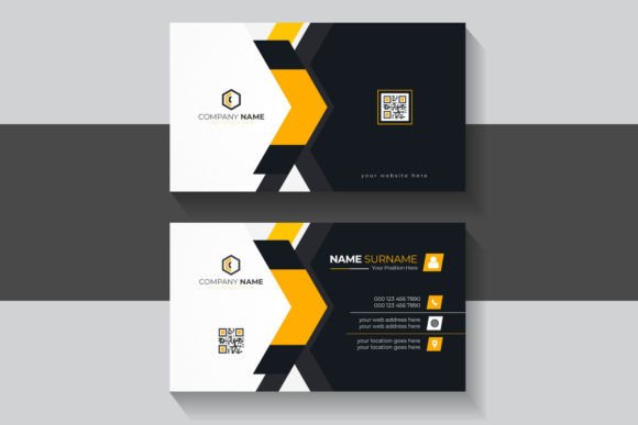 Creative Professional Business Card: A Bold Black and Orange Design