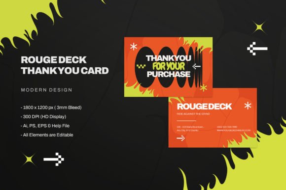 Elegant Gratitude: The Rouge Deck Thank You Card