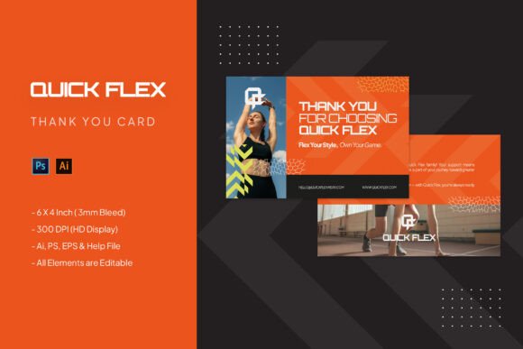 Quick Flex - Thank You Card: A Modern Touch of Gratitude