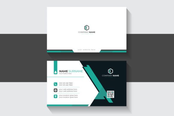 Simple Abstract Corporate Business Card: A Modern Design Asset