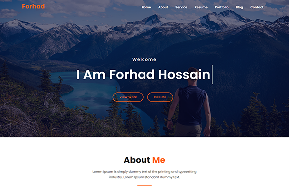 Website Template Design: A Modern Freelancer's Portfolio