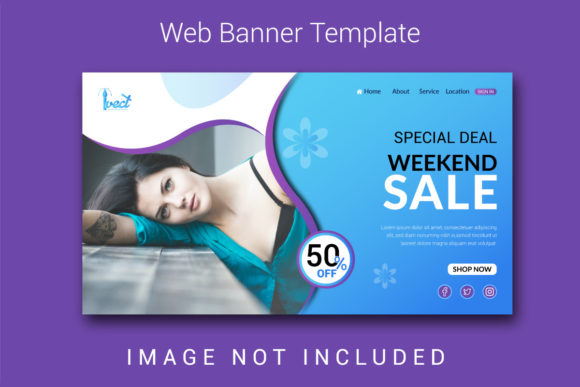 Weekend Sale Web Template Landing Page: Modern Flat Design